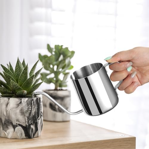 12 oz Small Watering Can Indoor Plants Stainless Steel Mini Watering Can by Roamall