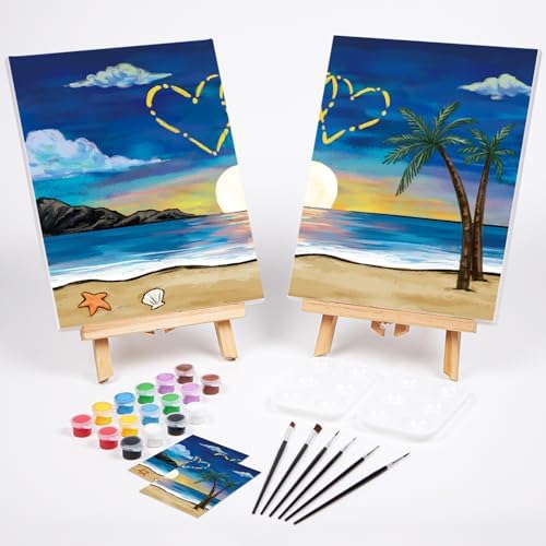 VOCHIC Couples Date Night Painting Kit Pre Drawn Canvas to Paint for Adults - Image 2
