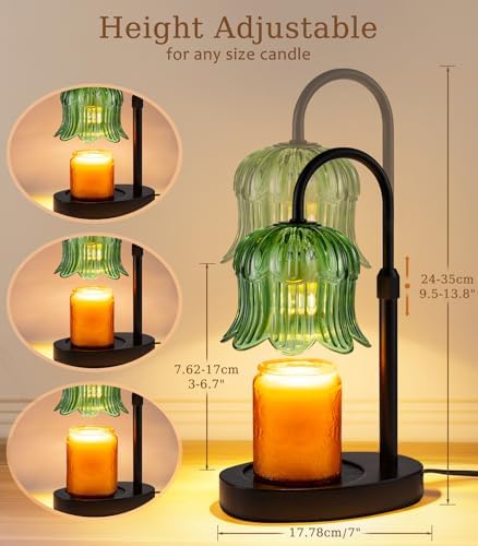 Candle Warmer Lamp with Timer - Electric Candles Wax Warmers Glass Lamps - Image 4