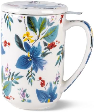 AmorArc Tea Cup With Infuser and Lid, 18oz Loose Leaf Tea Mug With Steeper by AmorArc