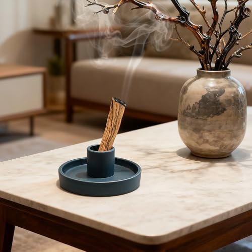 Palo Santo Holder, Ceramic Incense Stick Holder, Sage Holder for Yoga, Meditation, and Energy Cleansing, Unique Ceramic Incense Holder Gift for Palo Santo Sticks (Blue) - Image 3