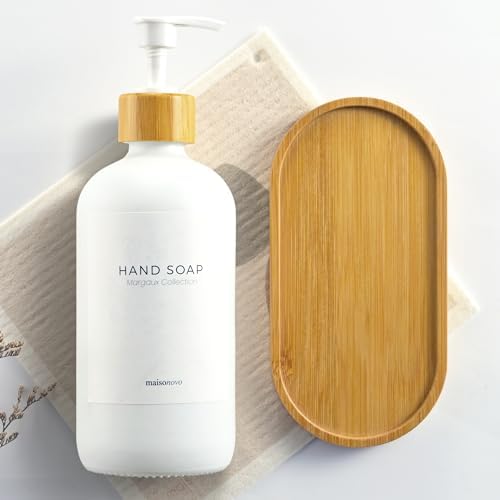 MaisoNovo Bamboo Soap Tray | Wooden Bathroom Soap Dispenser for CounterTop by MaisoNovo-TheArtofSustainableLiving