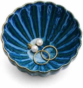 Glazed Ceramic Jewelry Dish Tray,Small Ring Holder Dish Jewelry Tray by GISK