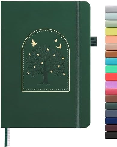 &And Per Se Lined Hardcover Notebook – A5 5.7"x8" College Ruled, 160 Pages, 100gsm Thick Paper – Aesthetic Journal for Women, Gift-Ready Planner, Everyday Writing Notebook (Dark Green) by AndPerSe