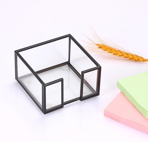 BTSKY Metal Glass Sticky Note Holder for 3x3 Inch Sticky Notes - Image 5