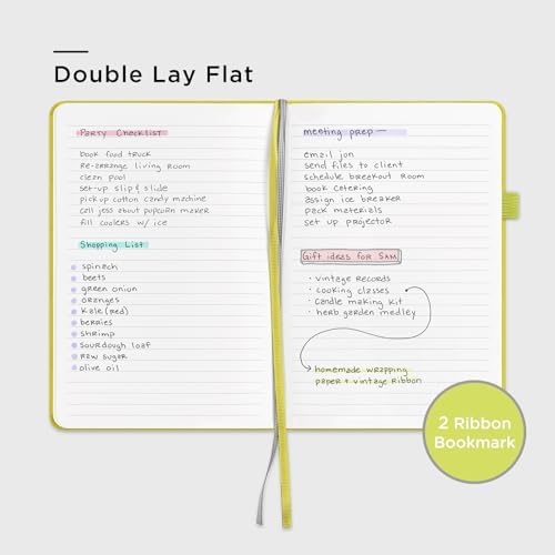 &And Per Se Lined Journal Notebook, 160 Pages, A5 5.7 x 8 inches College Ruled Thick Paper Notebook Journals for Writing, Hardcover Notebooks for Women Men Office School (1 Pack, Lime Green) - Image 4