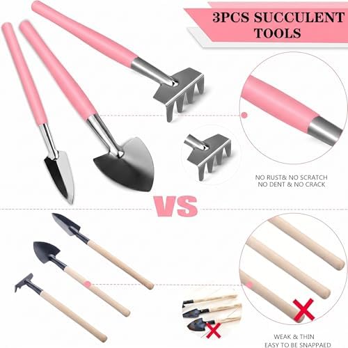 13 Pcs Succulent Care Tools, Mini Garden Transplanting Tool Set - Image 3