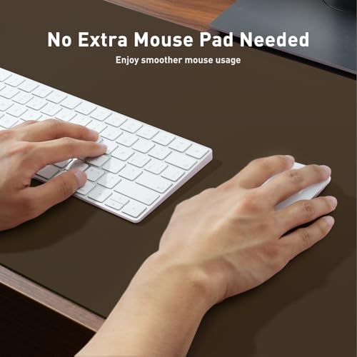 Aothia Leather Desk Pad Protector, Office Mat, Large Mouse Pad, Non-Slip PU Leather Blotter, Laptop Desk Pad, Waterproof Writing Pad for Office and Home (Coffee, 31.5" x 15.7") - Image 5