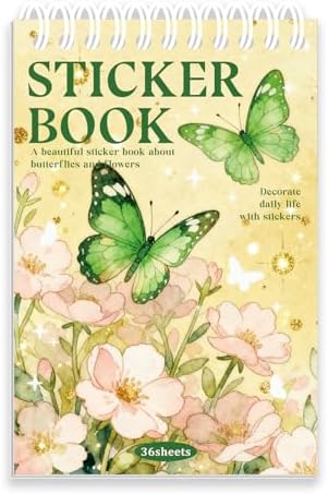 Butterfly Sticker Book 36 Sheets 300+ Pcs Aesthetics Stickers by Bomichi