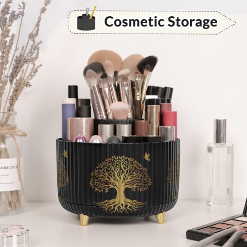 SKYDUE 360 Degree Rotating Pen Holder for Desk with 5 Slots,Tree of Life - Image 5