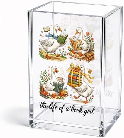 Funny The Life Of A Book Girl Acrylic Pencil Holder Cup by Unknown