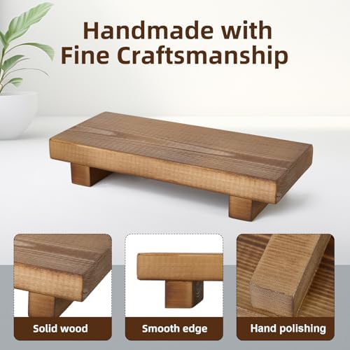 Solid Wood Display Riser, Farmhouse Stand for Bathroom & Kitchen - Image 3