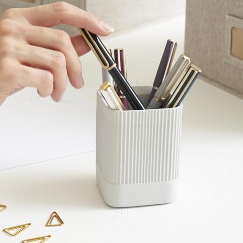 KIBAGA Aesthetic Pen Holder for Desk - Modern Concrete Pencil Holder & Cup - Image 4