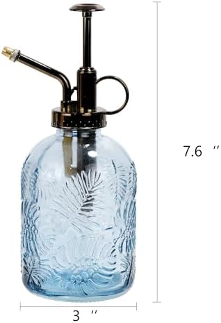 11.8oz Glass Leaf Print One Handed Watering Can,Plant Spray Bottle - Image 3