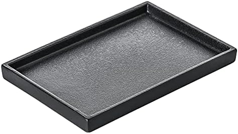 Ceramic Makeup Tray Redelaenor, Black Bathroom Accessories Holder for Kitchen Sink Organizer and Home Decorative Tray Rectangle Small Bathroom Sink Trays for Counter by Redelaenor
