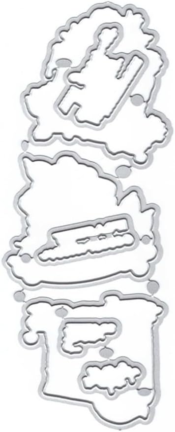 Blueberry Layer Cake Stamps and Cutting Dies for Card Making DIY Transparent Silicone Clear Stamp and Metal Die Cuts Sets for Scrapbooking Paper Greeting Cards Decor Seals Craft Supplies