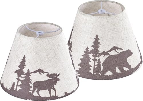 GO&SO Small Animal Lamp Shades Set of 2,5"×9"×6.4" Print Bell Shade Replac by GOSO