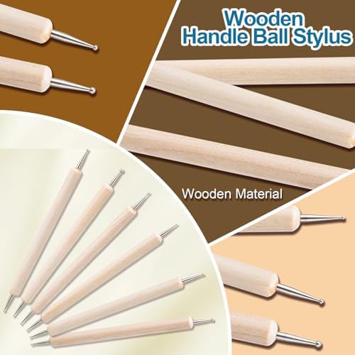 Amrules 10Pcs Double-Ended Stainless Steel Dotting Tools with Multiple Size - Image 5