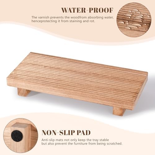 Bathroom Tray Farmhouse Decor Kitchen Soap Holder, 10" * 4.5" Brown - Image 5
