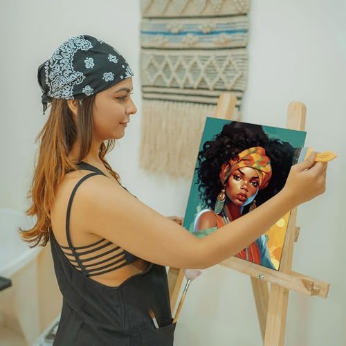 AmazingSpark 16 Pcs Pre Drawn Canvas to Paint for Adults Black Girl - Image 4