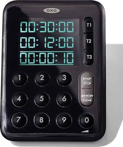 OXO Good Grips Digital Triple Kitchen Timer, Three 100-Hour Counters by Unknown