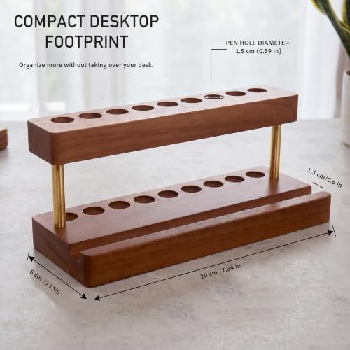 Pen Holder for Desk, Pencil Organizer, Fountain Pen Display Stand - Image 2