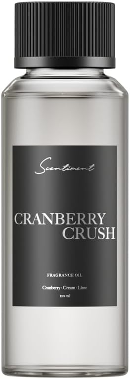 Scentiment Diffuser Oil - Cranberry Crush Fall Collection | Aromatherapy Home Fragrance | Luxurious Scent with Notes of Berries, Ginger, Lime (120ml)