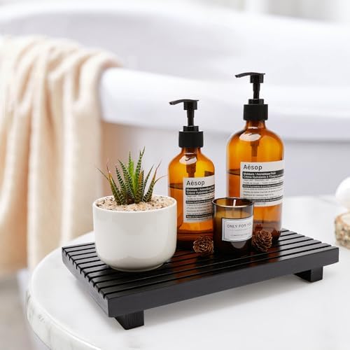 Wood Riser Display Stand for Bathroom Organizer Tray Kitchen Counter Decor - Image 2