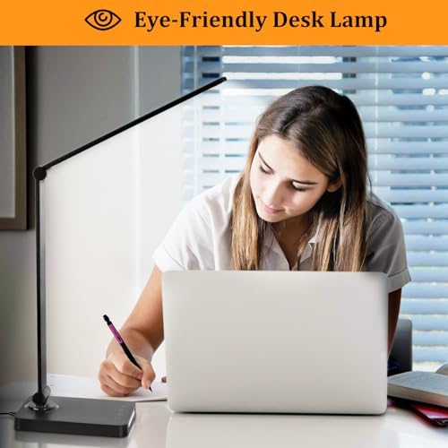 LED Desk Lamp with USB Ports,Touch Desk Lamps for Home Office with 5 Modes - Image 4
