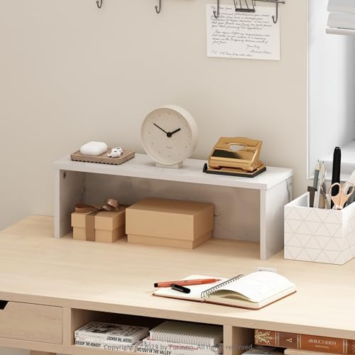 Furinno Classic Desk Organizers and Accessories, 18-Inch Desk Organizer, Desktop Organizer, for Office Supplier, Marble White by Furinno-FitsYourSpaceFitsYourBudget
