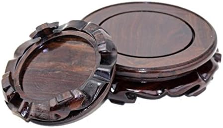 GOLDY&WENDY Rosewood Circular Pedestal Vase Display Stand (4.8" Inside Diameter, 1 Pack) - Image 3