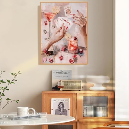 Pink Poker Diamond Art Kits for Adults Diamond Painting Kit for Beginner - Image 4
