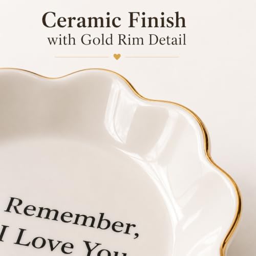 Remember, I Love You Jewelry Dish, Ceramic Ring Holder, Gift for Women - Image 5