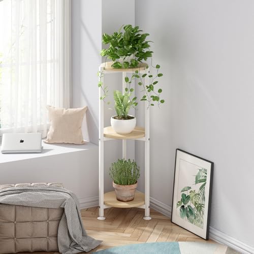 3 Tier Plant Stand Indoor Corner Tall Round Shape Plant Shelf - Image 4