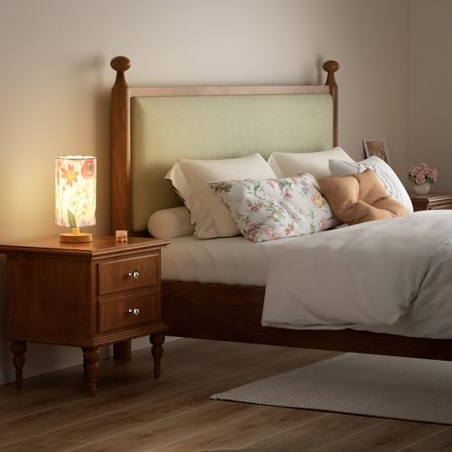 Fenmzee Small Table Lamps (Floral White Shade, 9" Inline Control) - Image 6
