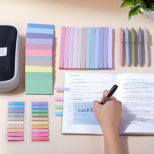 49Pcs Book Annotation Kit Aesthetic School Supplies with Pencil Case - Image 2
