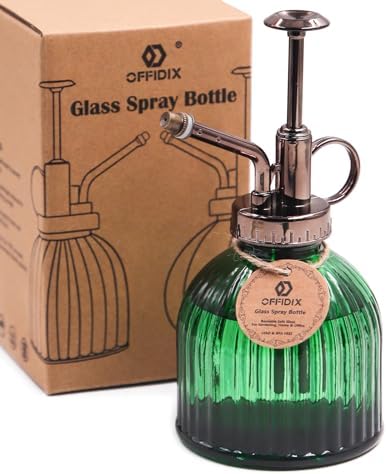 OFFIDIX Plant Mister Spray Bottle, Glass Mister for Indoor 6.7oz Dark Green by Offidix