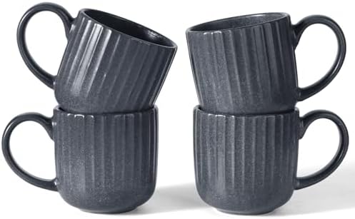 famiware Coffee Mugs Set of 4, Starlight 11 oz Mug Cups Set with Handle by Famiware