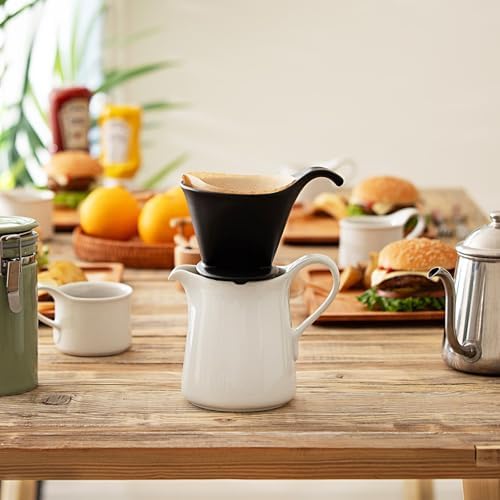 ZERO JAPAN - Bee House Pour Over Coffee Dripper - Ceramic Coffee Maker with Elegant Peek Hole, Drip Cone Brewer Coffee Gifts, Brewing Accessories - Noble Black, Standard Size - Image 5