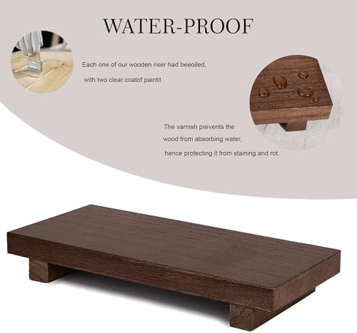 Wood Bathroom Tray Farmhouse Decor Kitchen Soap Holder, 10"x4.5" Walnut - Image 3
