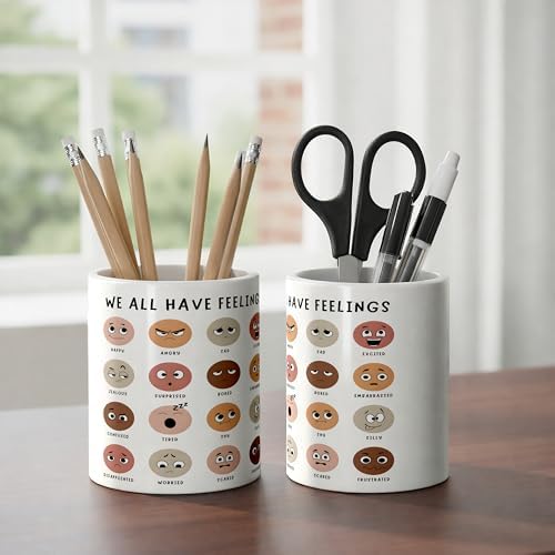 Ceramic Pen Holder Desk Accessories Brush Holder Pencil Holder Organizer - Image 5