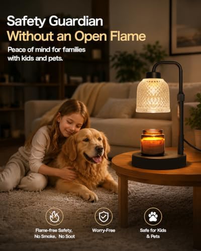 AIFEI Candle Warmer Lamp with Timer, 2/4/8H Auto-Off Candle Lamp CoalBlack - Image 2