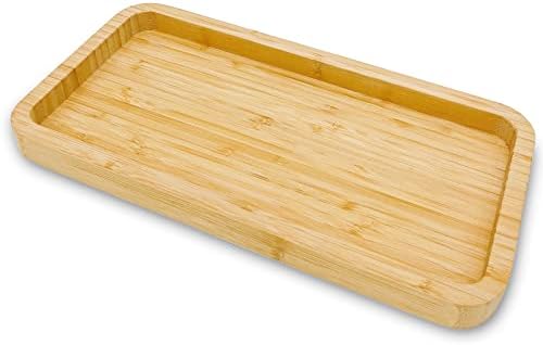 Bamboo Vanity Bathroom Tray for Counter, Bamboo Tray for Bathroom, Toilet Tank, Perfume 11.8L x 5.9W x 0.8H inch (Bamboo) by Bayting