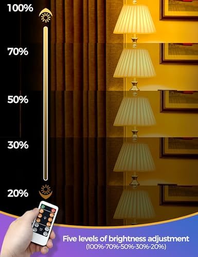 JandCase A19 LED Light Bulbs with Remote Control, 3 Color, Dimmable, Timer - Image 3