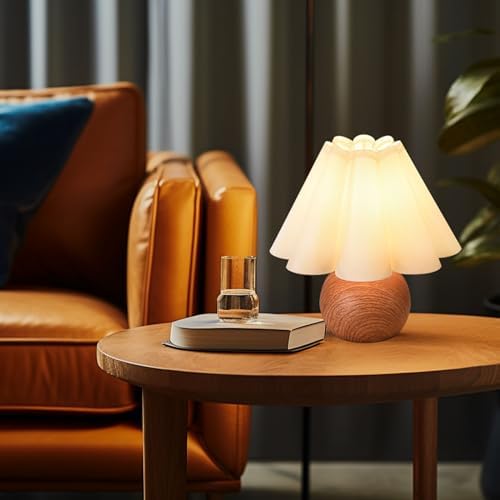 KUNJOULAM Cute Small Table Lamp, Modern Bedside Nightstand Lamp with Beige Lampshade, Metal Base for Bedroom Home Office Decor (Without Buld - Image 4