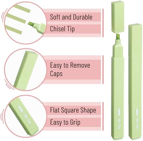 Mr. Pen- Aesthetic Highlighters No Bleed, 8 Pack, Assorted Colors | Chisel Tip, Cute Highlighters Assorted Colors for Journaling, Highlighting, Underlining, Fast Dry, Back to School Supplies - Image 4