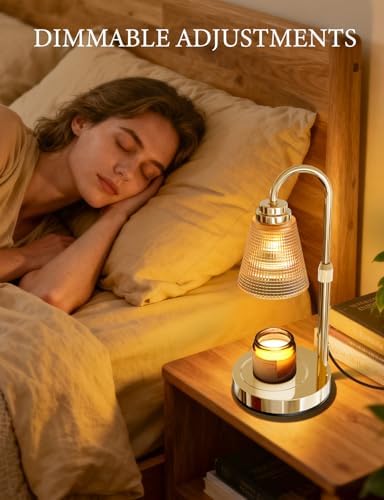 Candle Warmer Lamp with Timer Dimmable, Lamp Candle Warmer Birthday Gifts for Women, Black Adjustable Wax Melter Warmer for Jar Candles, House Warming Gift Home Decor - Image 6