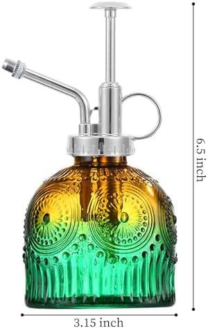 2 Pieces Glass Plant Mister Spray Bottle for Indoor Plant Spritzer Succulent Watering Bottle - Gradual Green - Image 3