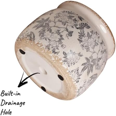 Vintage Ceramic Plant Pots, Old World Flower Pots for Indoor Outdoor Plants - Image 3