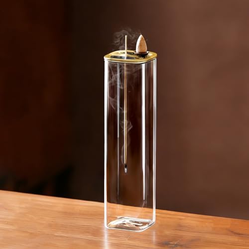 Ceremony Incense Holder, 2 in 1 Incense Burner for Sticks, Ash-Proof Glass Incense Burner for Meditation Yoga Spa Room Decor (2 in 1 Square) Ceremony Incense Holder, 2 in 1 by LifeNeedsAlittleofCeremony